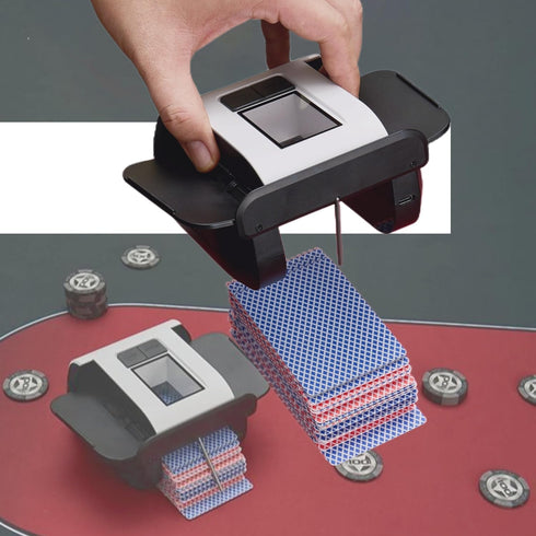 2 2000mAh 2 10, Automatic Card Shuffler Machine Deck, Rechargeable Electric Card Shuffler Deck for UNO, Poker, Phase