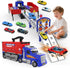 SpringFlower Carrier Truck Race Track Toys, Boy Toys for 3 4 5