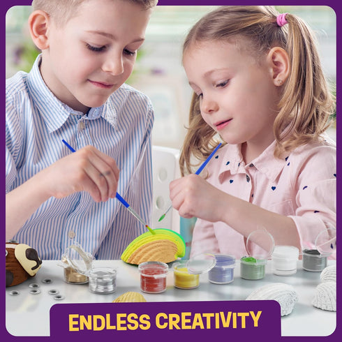 6-8, 8-12 6 7 8 9 10 11 12 Dan&Darci Kids Sea Shell Painting Kit - Arts & Crafts for Kids - Gifts for Boys and Girls
