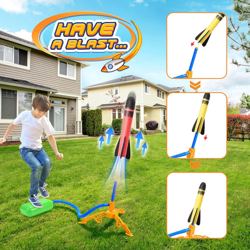 Delighkidz 14 Pack Foam Toy Rocket Refills - Replacement Rockets for Kids Age 3-12, Gifts for Boys