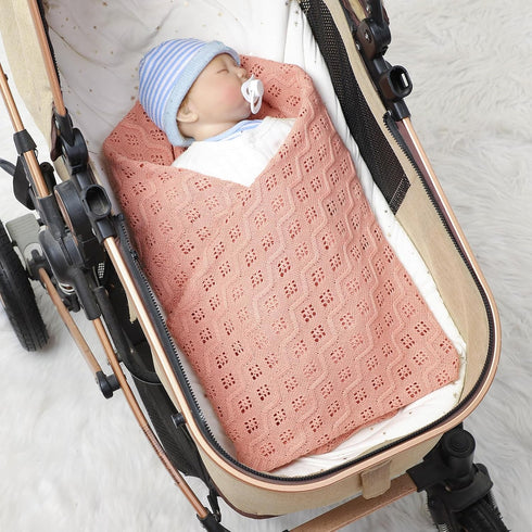 40 30 inches 40x30 Inch (Pack 1) mimixiong Baby Blanket Knit Cellular Cotton Swaddle Soft Baby Blanket for Boys