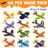 JOYIN 48 PCS Halloween Foam Glider Planes for Kids, Flying Paper Airplane Gliders Toys Bulk for Halloween Party Gifts