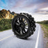 JIUWU 4pcs RC 1:10 Rubber Tires - Car Crossing Wheels Rims Hex 12MM, Black