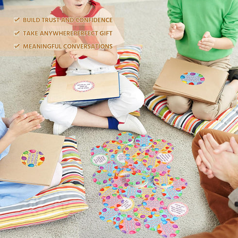 100 Pcs Family Conversation Cards - Fun Conversation Starters for Kids, Adults, and Family Road Trips