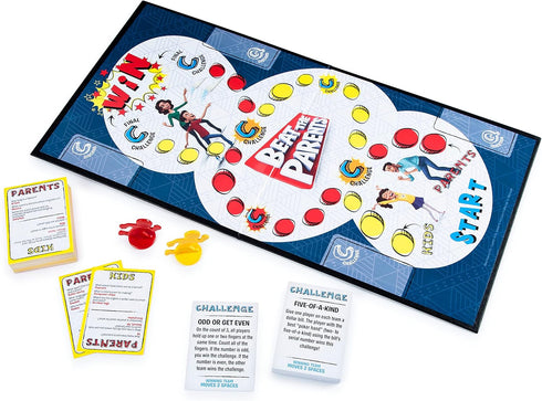 Beat The Parents - Family Board Game of Kids Vs Parents with Wacky Challenges, Edition May Vary, Multicolor
