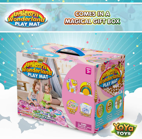 Set 8 Playset 3 4 5 6 7 8 YoYa Toys Unicorn Playmat - Pretend Play for Kids - PCS Unicorns and Rainbows Figures