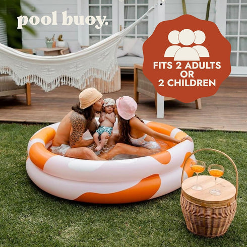 Pool Buoy Round Inflatable Pool with Storage Bag, Premium Outdoor Swimming Pool for Kids, Toddlers, Adults