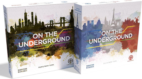 On The Underground: Paris/New York Board Game, Train Route Building Strategy, 2 City Maps, Family Game, Ages 14+, 2-5