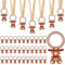 Beeveer 50 Pcs Green Leaf Baby Pacifiers Baby Shower Acrylic Pacifiers Necklace