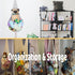 Stuffed Animal Storage White Hammock, Drop Shape Ceiling Hanging Net for Toys or Clothes Holder, Kid Room Organization