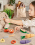 Set, Playset 3+, Set ROBUD Wooden Toy Food Cutting Play Food for Kids Kitchen Accessories Pretend Toy Food with Storage