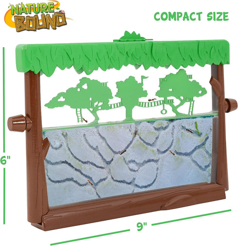 Nature Bound Toys Ant Treehouse Habitat Kit with Sand, Connector Tube, Feeding Stick & Insect Instructions