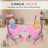 2Pcs Toddmomy Miniature Stroller Toy Dollhouse Miniature Baby Carriage Plastic Dollhouse Furniture Nursery Doll House