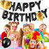 Happy Birthday Balloon Banner Party Kit, 16 Inch 3D Aluminum Foil Inflatable Letter Balloons for Birthday Decorations