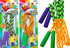 JA-RU Adjustable Kids' Jump Rope 7ft (2 Packs) - Cotton Jump Rope for Boys & Girls - Rainbow Party Favors