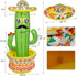 55" Summer Swimming Triumpeek Inflatable Cactus Cooler, Fiesta Cactus Ice Bucket Wearing Sombreros for Pool Hawaiian