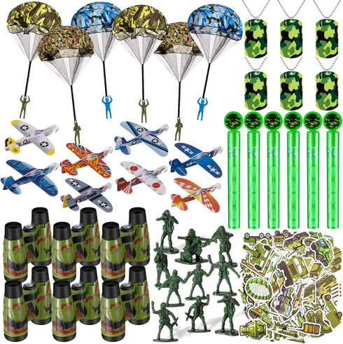 ShinyRelief 102 Pcs Army Toy Set Military Gift for Boys Bulk Army Soldier