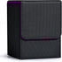 Card Deck Box for Trading Cards, MTG YuGiOh Deck Case Holds 100+ Single Sleeved Cards, Black & Purple