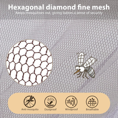 Hftjtsa 2 Pack Baby Mosquito Net for Stroller Durable Bug Netting for Strollers Cradles Jogger Bassinets Car Seats