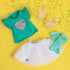 Glitter Girls 14-Inch Doll Clothes, Sparkling with Style Glittery Top and Skirt Outfit, Green White