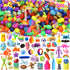ZEAYOU 200 Pcs Prefilled Easter Eggs with Toys Inside,Easter Basket Stuffers,Surprise Easter Egg Fillers,Easter Toys