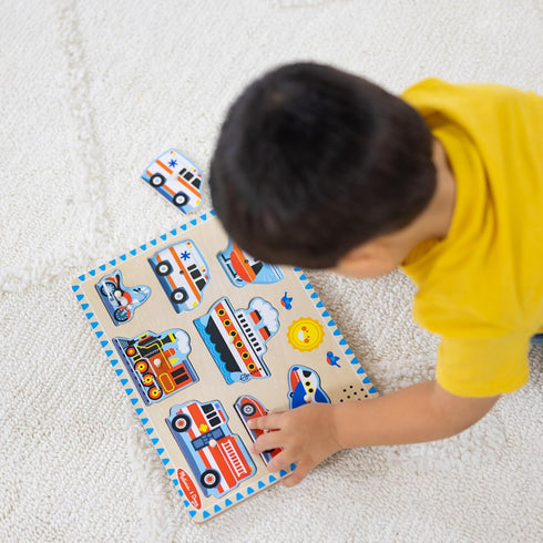 2-Pack Melissa & Doug Wooden Light-Activated Sound Puzzle for Toddler and Preschool Boys and Girls Farm Animals