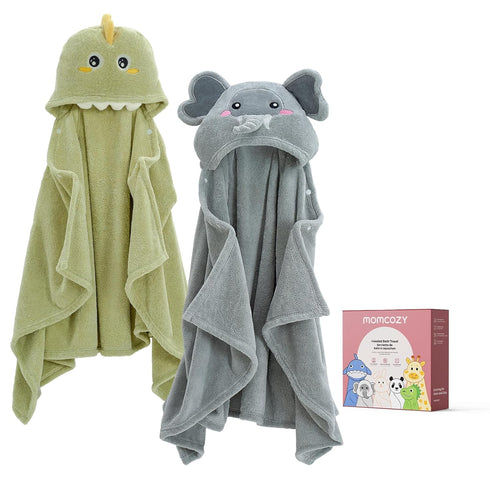 Momcozy Baby Bath Towels with Visualize Health Label - Ultra Soft &