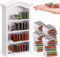 36 Pcs 1:12 Scale Miniatures Dollhouse Books and 1 White Wooden Bookcase,4