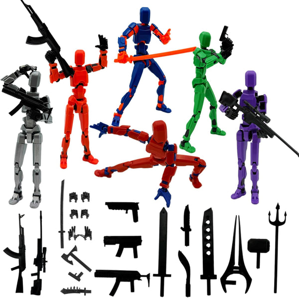 (Assembly Completed) 6 Packs Dummy13 Action Figure Set, 3D Printed ActionFigure Toy
