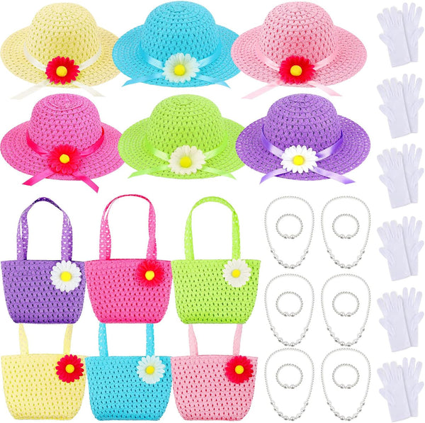 Zhanmai 6 Sets Girls Tea Party Dress Play Set Includes 6 Daisy