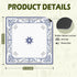 VIIJJUE 31.5 31.5 Country Blue Floral Mahjong Mat Gifts x in, Vintage Blue and White French Mahjong Mat for Table