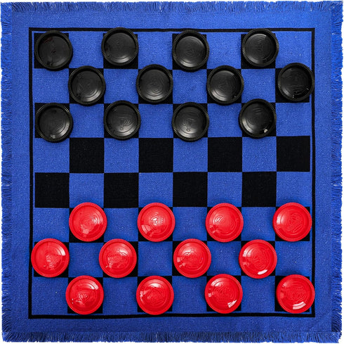 Set 3 1 2 Yarlung Giant Checkers Tic Tac Toe Game, in Jumbo Checkers Game Board for Family Camping, Yard, Lawn Games