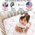 Sweet Jojo Designs Fitted Baby Crib Sheets (Pink Bows) for Girls, Infant Nursery, Toddler Bed Room - Standard Size
