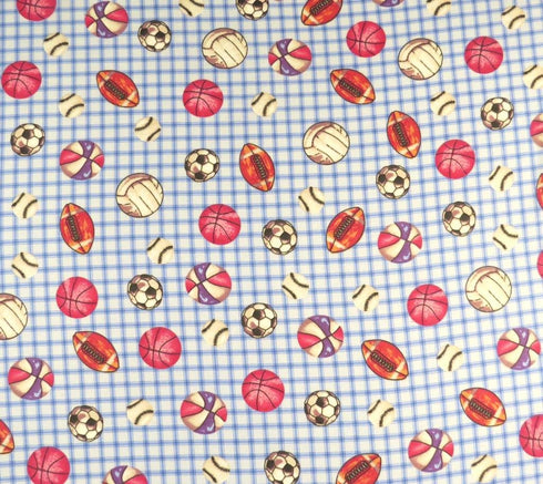 SHEETWORLD.COM 100% 26 47, SheetWorld Fitted Cotton Flannel Oval Crib Sheet, Fits Stokke Sleepi x Sports Blue Grid