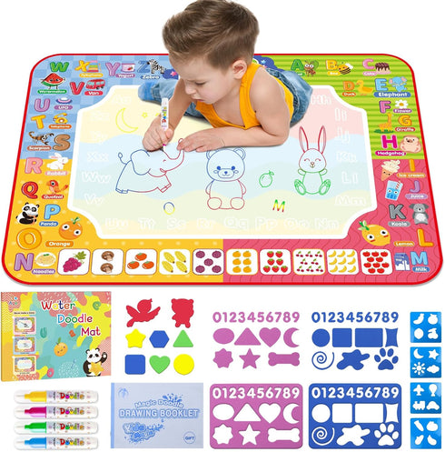 Diteryy Water Doodle Mat 32 x 24 Inch Kids Water Painting Writing Drawing
