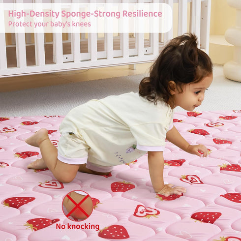 50" 50" Viviland Baby Play Mats for Floor, Thicken Cushioning Padding Foam Playmate for Baby and Toddlers Infants, x