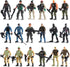 18 Pcs Special Forces Army Men Soldier Combat Movable Action Figures with Military Weapons and Accessories
