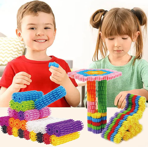 RAINBOW TOYFROG 100 Piece Interlocking Gears Toys Kit with Tote - Colorful Manipulatives for Kids' Sensory Bin