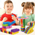 RAINBOW TOYFROG 100 Piece Interlocking Gears Toys Kit with Tote - Colorful Manipulatives for Kids' Sensory Bin