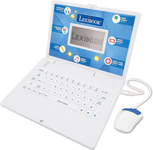Lexibook Educational Bilingual Laptop Toy for Children, Spanish/English, 124 Activities - JC598i2
