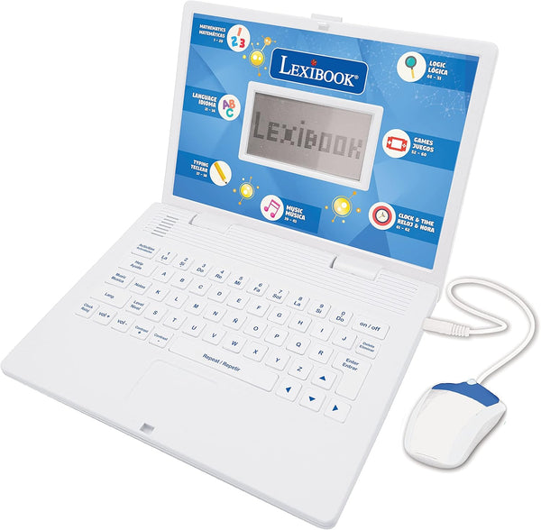 Lexibook Educational Bilingual Laptop Toy for Children, Spanish/English, 124 Activities - JC598i2