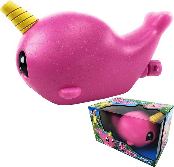 Nina The Narwhal (Pink Unicorn of The Sea) Water Sprinkler for Kids
