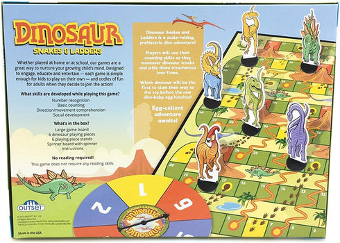 Outset Media Dinosaur Snakes and Ladders Game