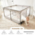 47x47inch ZEEBABA Baby Playpen with Mat, Playpen for Babies and Toddlers, Small Baby Play Pens, Play Yard for Infants