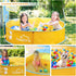 Peradix Paddling Pool for Kids & Pets, 3 in 1 Pop Up Wading Pool Tent with Basketball Hoop