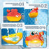 Toyjolka 1-3,Light 1-3 2-4 3-5 Bath Toys for Kids Ages Up Baby Bath Toys Crab Bubble Maker with Colourful Light Toddler