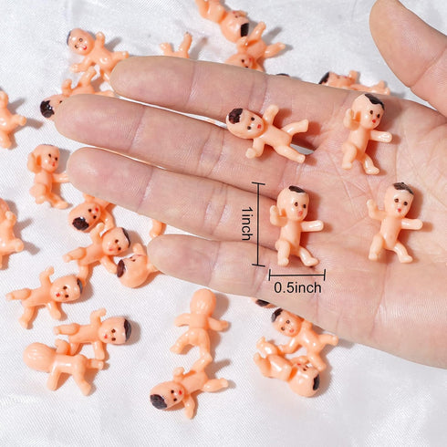 Mini Plastic Babies Party Decorations, 40 PCS Baby Party Supplies for Shower Ice Cube Game Decor