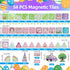 54 MAYAPHILOS PCS Magnetic Tiles, Magnetic Building Blocks with Rabbit, Carrot, Easter Egg Pattern, Construction