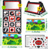 Dr.Rapeti Tummy Time Floor Mirror for Baby Infant Toddler Kids Black and White High Contrast Baby Toy with Crinkle Cloth Book Teethers Floor Activity Toy Washable Non-Toxic