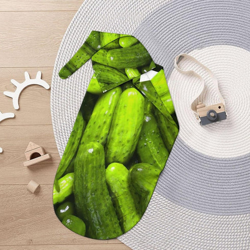 3D Funny Realistic Food Green Pickles Cucumbers Newborn Baby Swaddle Blanket with Beanie Hat